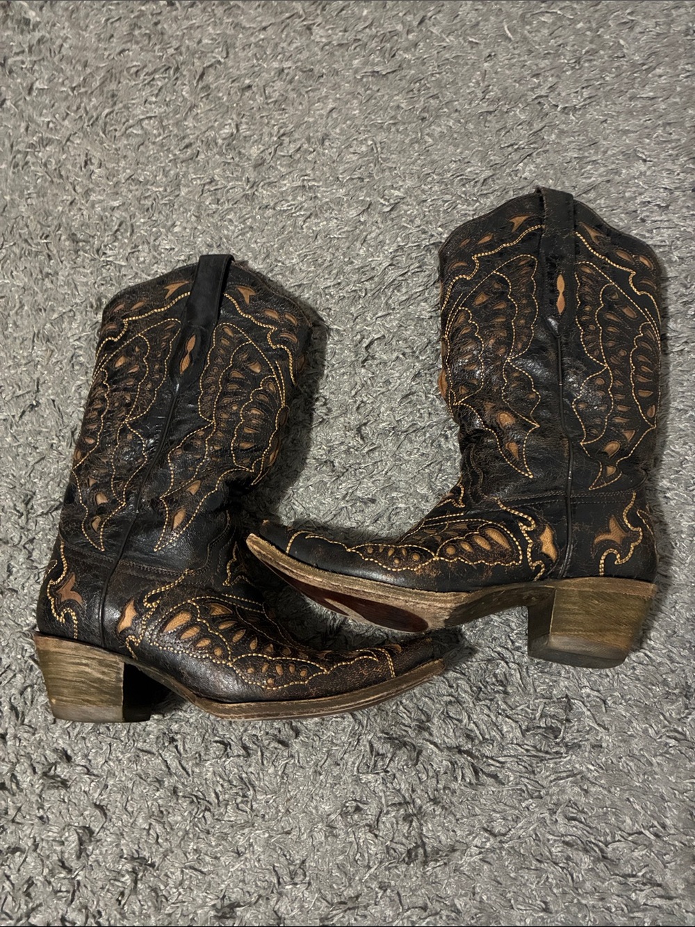 Brown corral western boots